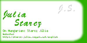 julia starcz business card