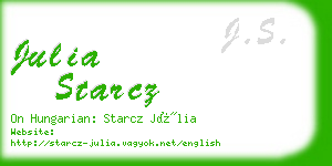 julia starcz business card